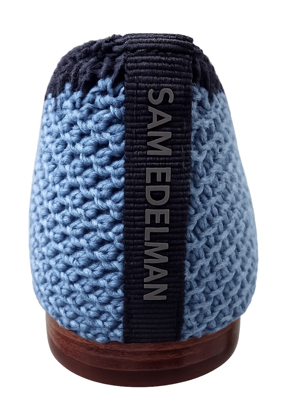 Sam Edelman Madison Blue Crochet Ballet Flats Cap Toe Bow Women’s 9.5 NIB - Picture 5 of 5